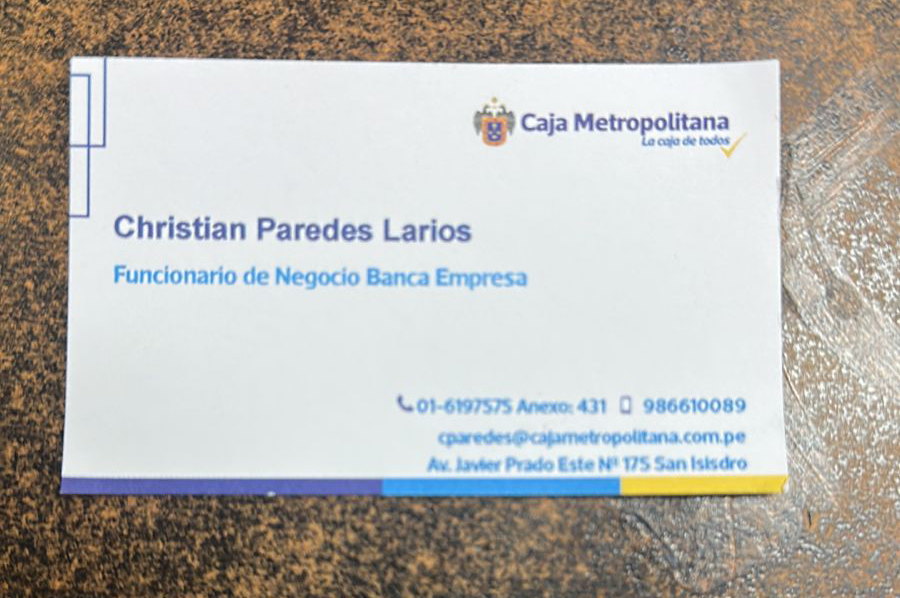 Tarjeta de presentación